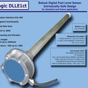 Robust Electronics Fuel Level Sensor with EIA-485 communication interface for application in hazardous area 