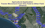 Tractor Movement from One Field to Other Field (Greece)